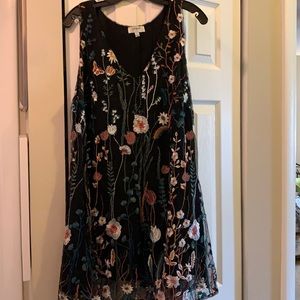 Floral overlay dress